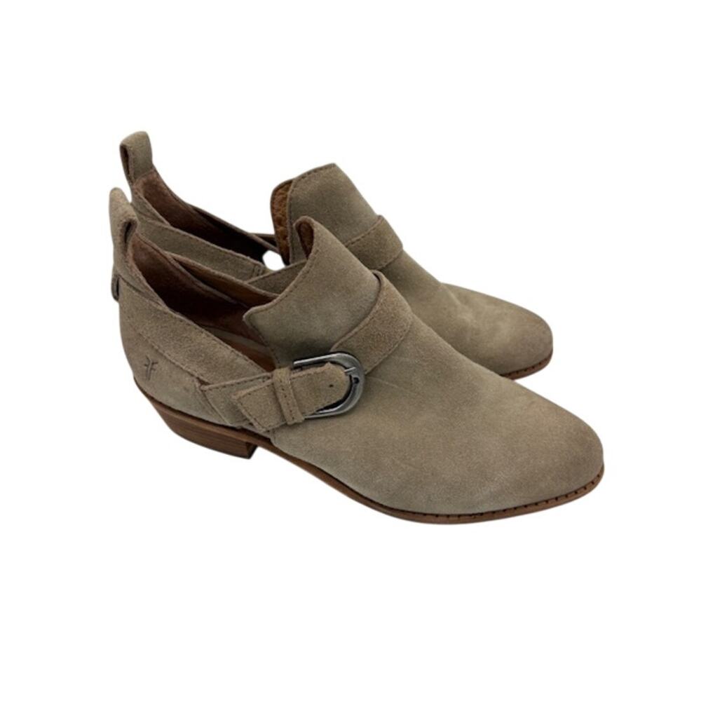 Frye Suede Tan Ankle Booties Size 8